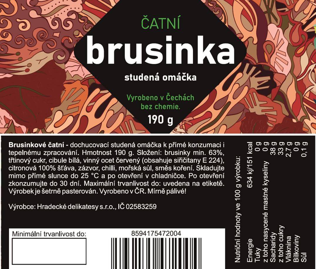 Brusinkové čatní 190 g