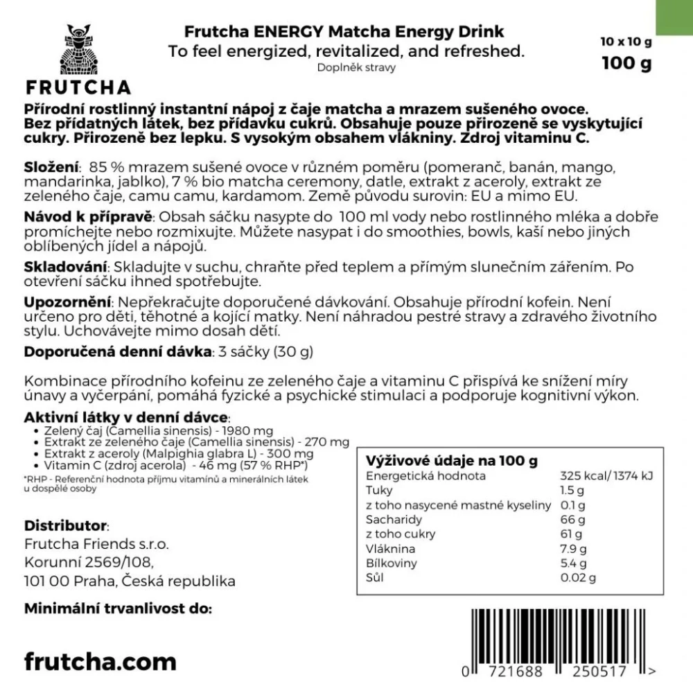 Frutcha Energy, 1 sáček 10 g
