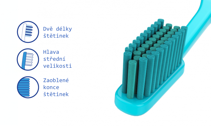 TIO Náhradní hlavice k zubnímu kartáčku (soft, 2 ks) - broskvově růžová