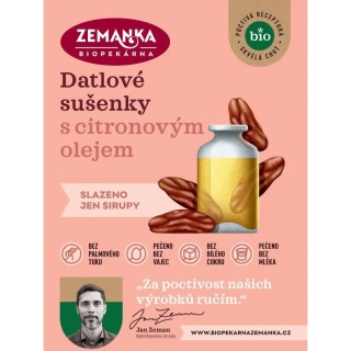Datlové bio sušenky s citrónovým olejem