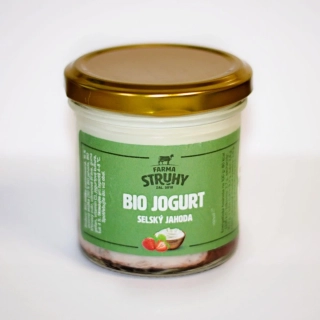 BIO selský jogurt Jahoda Farma Struhy